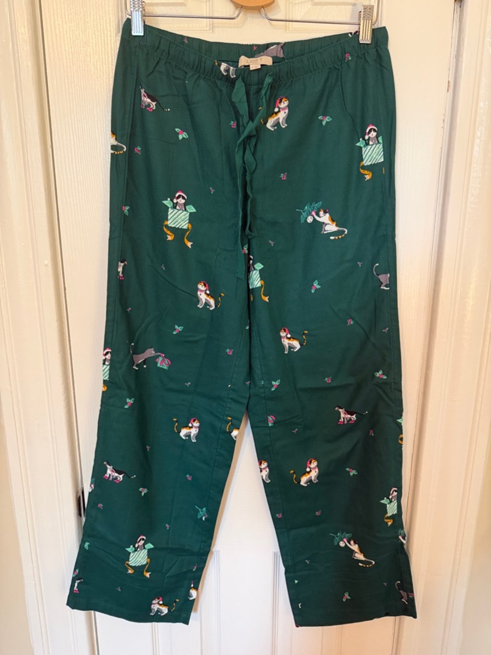 LOFT Cat Print Holiday Pajama Pants